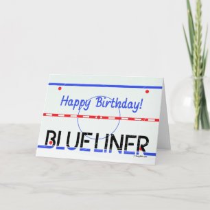 Carte de voeux d'anniversaire Blue Liner Hockey