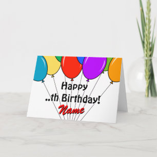 Carte de vœux d'anniversaire bouquet de ballons co