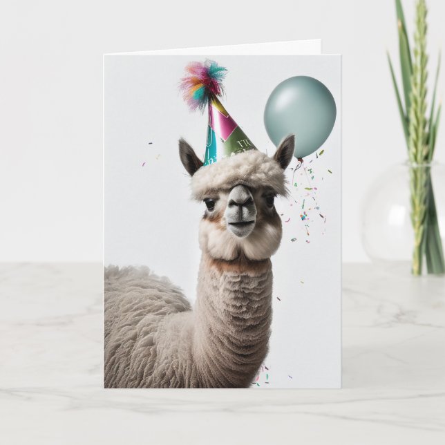 Carte de voeux d'anniversaire d'Alpaca (Devant)