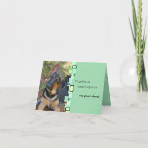 Carte de voeux d'anniversaire de berger allemand