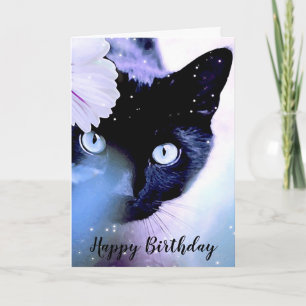 Carte de voeux d'anniversaire de Chat Noir