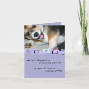 Carte de voeux d'anniversaire de chiot de corgi de