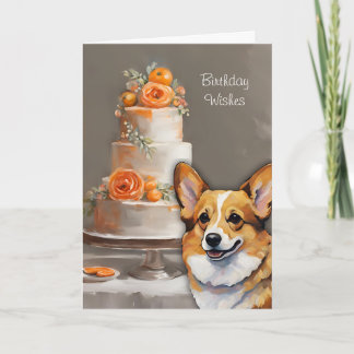 Carte de voeux d'anniversaire de Corgi