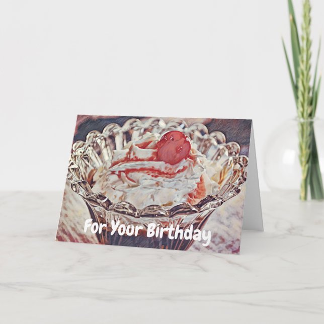 Carte de voeux d'anniversaire de dimanche doux (Devant)