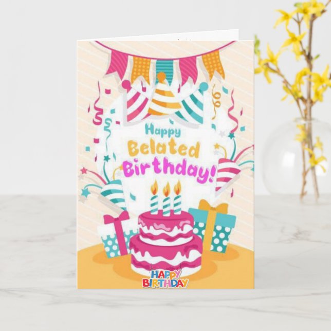 Carte de voeux d'anniversaire de fête (Fleur jaune)