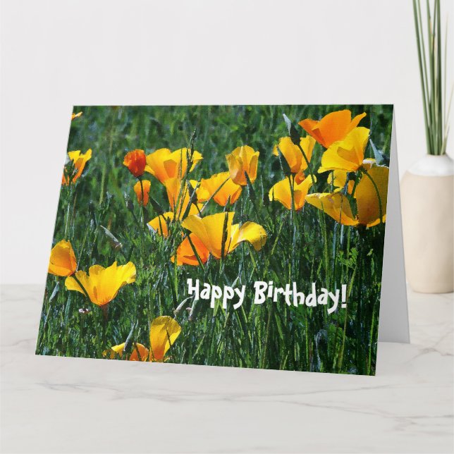 Carte de voeux d'anniversaire de fleur sauvage de (Devant)