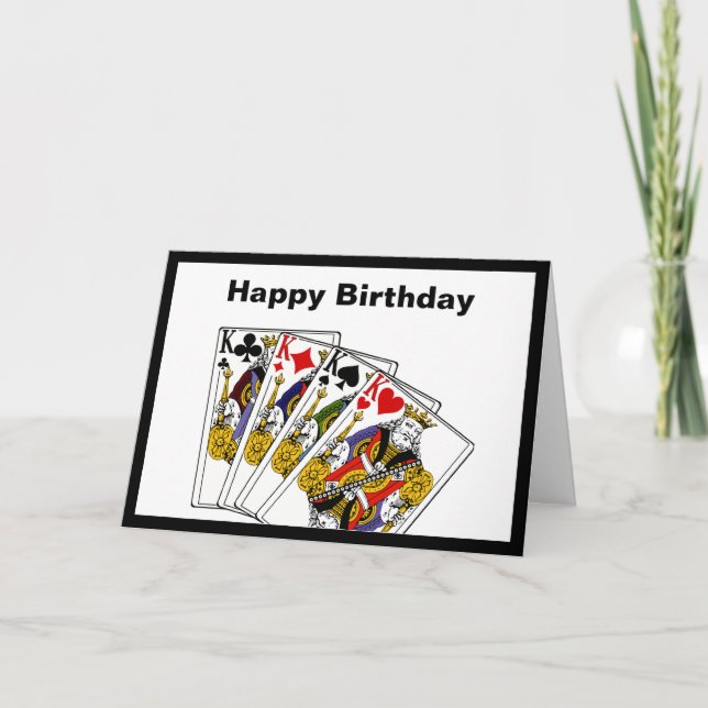Carte de voeux d'anniversaire de Kings (Devant)