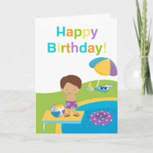 Carte de voeux d'anniversaire de la fête de la pis