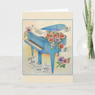 Carte de voeux d'anniversaire de la musique de pia