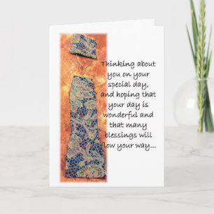Carte de voeux d'anniversaire de l'art du fil