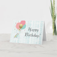 Carte de voeux d'anniversaire de Parakeet mignonne