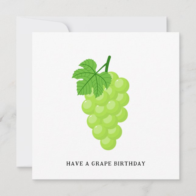 Carte de voeux d'anniversaire de raisins amusants (Devant)
