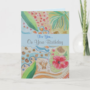 Carte de voeux d'anniversaire de Seashell