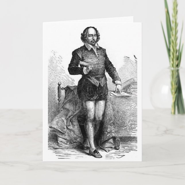 Carte de voeux d'anniversaire de Shakespeare (Devant)