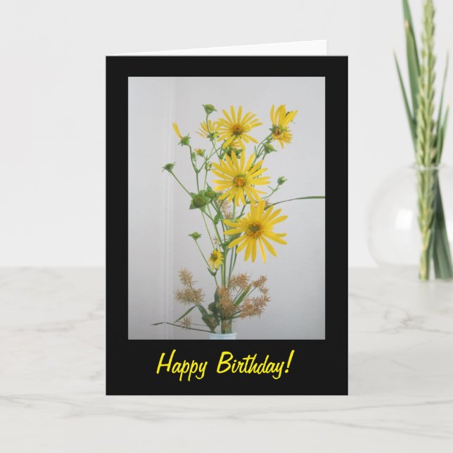 Carte de voeux d'anniversaire des Fleurs sauvages  (Devant)