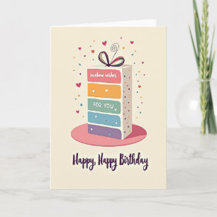 Carte de Vœux d'Anniversaire Douce