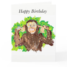 Carte de vœux d'anniversaire drôle / Singe