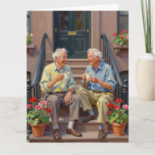 Carte de vœux d'anniversaire du Big Twin Coots Cof