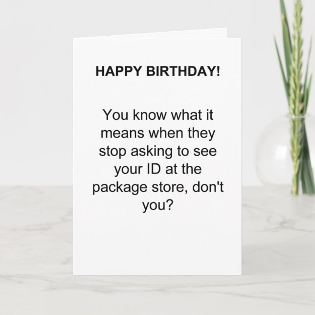 Carte de voeux d'anniversaire du magasin de packag (Devant)