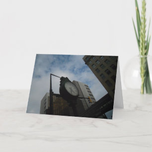 Carte de vœux d'anniversaire "Duluth Clock at an A