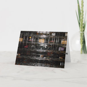 Carte de vœux d'anniversaire "FACES Wine Rack"