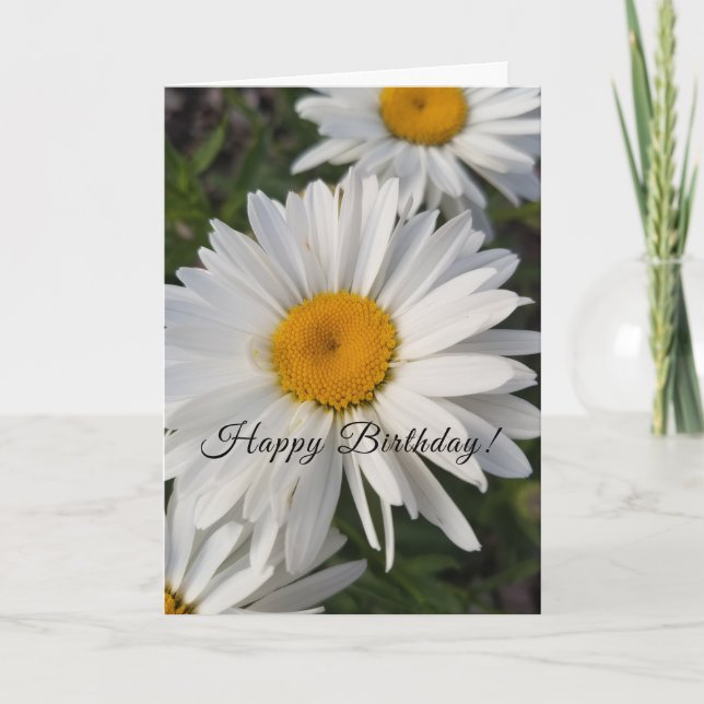 Carte de voeux d'anniversaire floral (Devant)