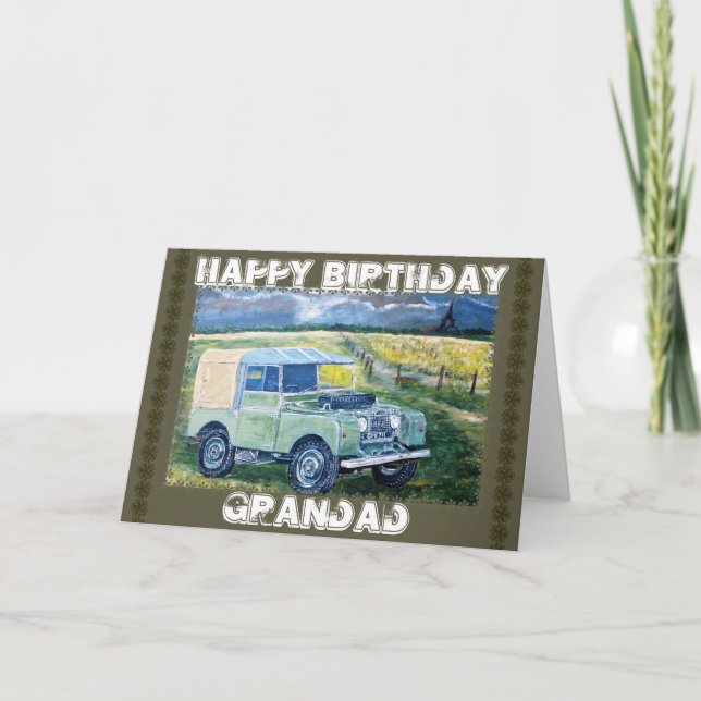 Carte de voeux d'anniversaire "FREYA" pour Grand-p (Devant)