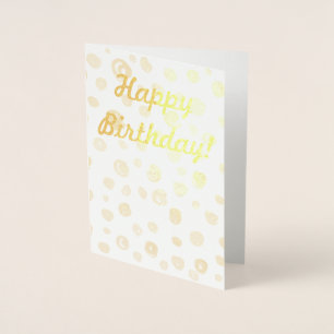 carte de voeux d'anniversaire heureuse en or