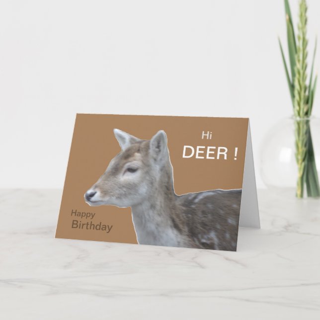 Carte de voeux d'anniversaire Hi DEER (Devant)