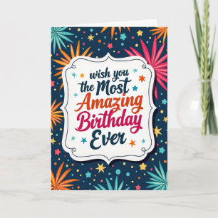 Carte de vœux d'anniversaire incroyable