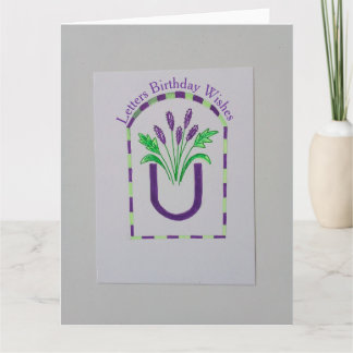 Carte de vœux d'anniversaire Lettres 
