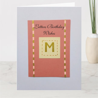 Carte de vœux d'anniversaire Lettres