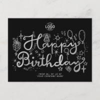 Carte de vœux d'anniversaire Logo Entreprise Fun A