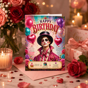 Carte de voeux d'anniversaire Merveilleux Monde Ro