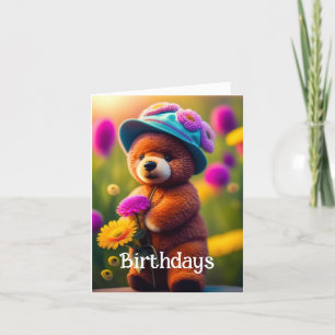 Carte de voeux d'anniversaire mignonne