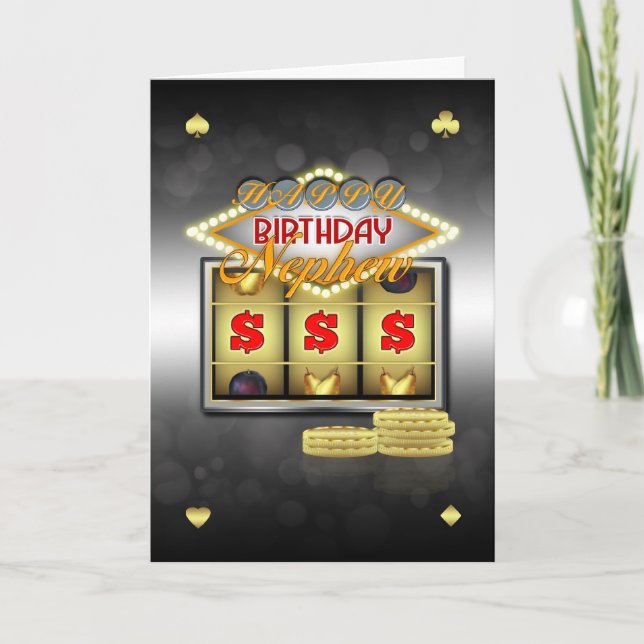 Carte de voeux d'anniversaire Nephew avec fentes e (Devant)