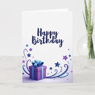 Carte de vœux d'anniversaire ornée