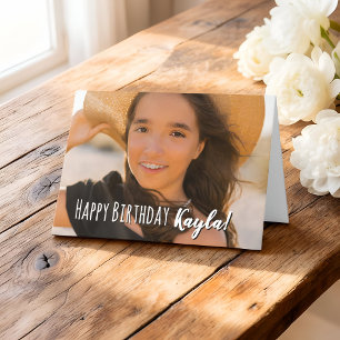 Carte de vœux d'anniversaire personnalisée avec ph