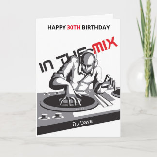 Carte de vœux d'anniversaire personnalisée DJ In T