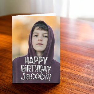 Carte de vœux d'anniversaire personnalisée moderne