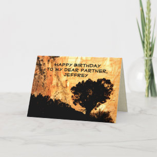Carte de voeux d'anniversaire personnalisée, parte