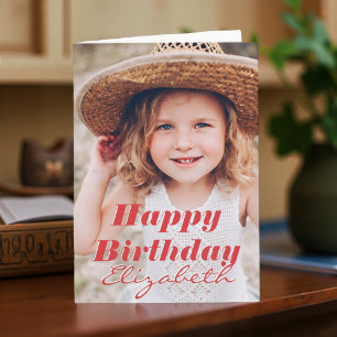 Carte de vœux d'anniversaire personnalisée simple 