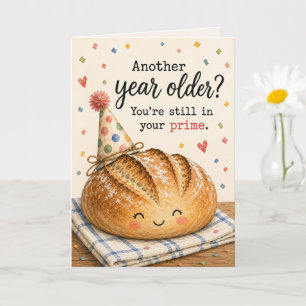 Carte de vœux d'anniversaire pour amateur de pain