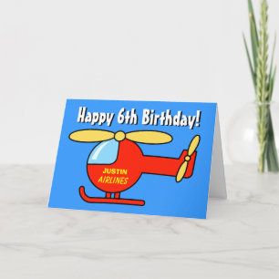 Carte de voeux d'anniversaire pour garçons   Hélic