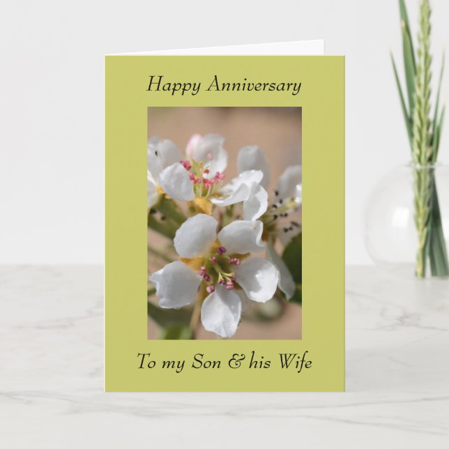 Carte de voeux d'anniversaire - pour le fils et (Devant)
