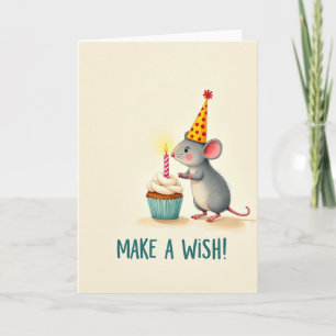 Carte de vœux d'anniversaire pour un doux rongeur