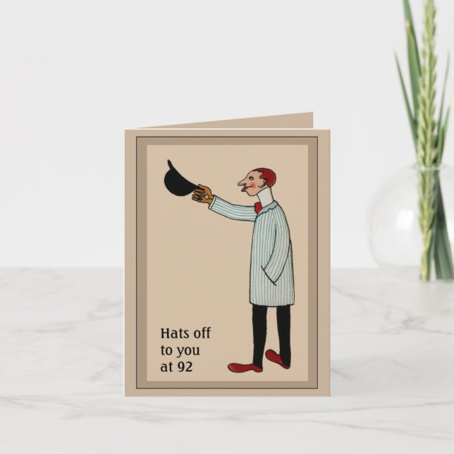 Carte de voeux d'anniversaire vintage Déco (Devant)