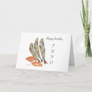 Carte de voeux d'anniversaire Watercolor Filipino