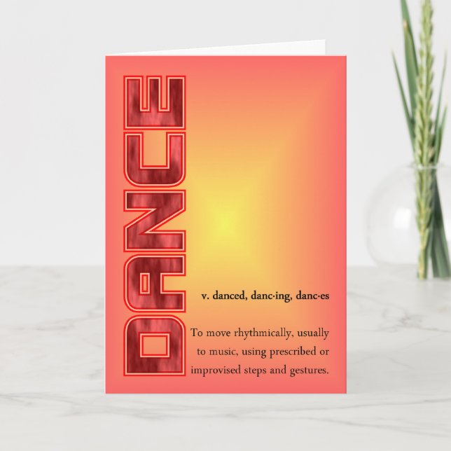 Carte de voeux Danse (Devant)