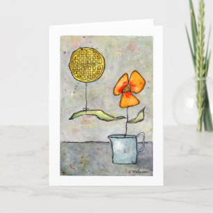 Carte de voeux d'aquarelle "Waffelluftballon"
